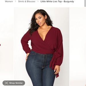 Little White Lies Burgundy Top